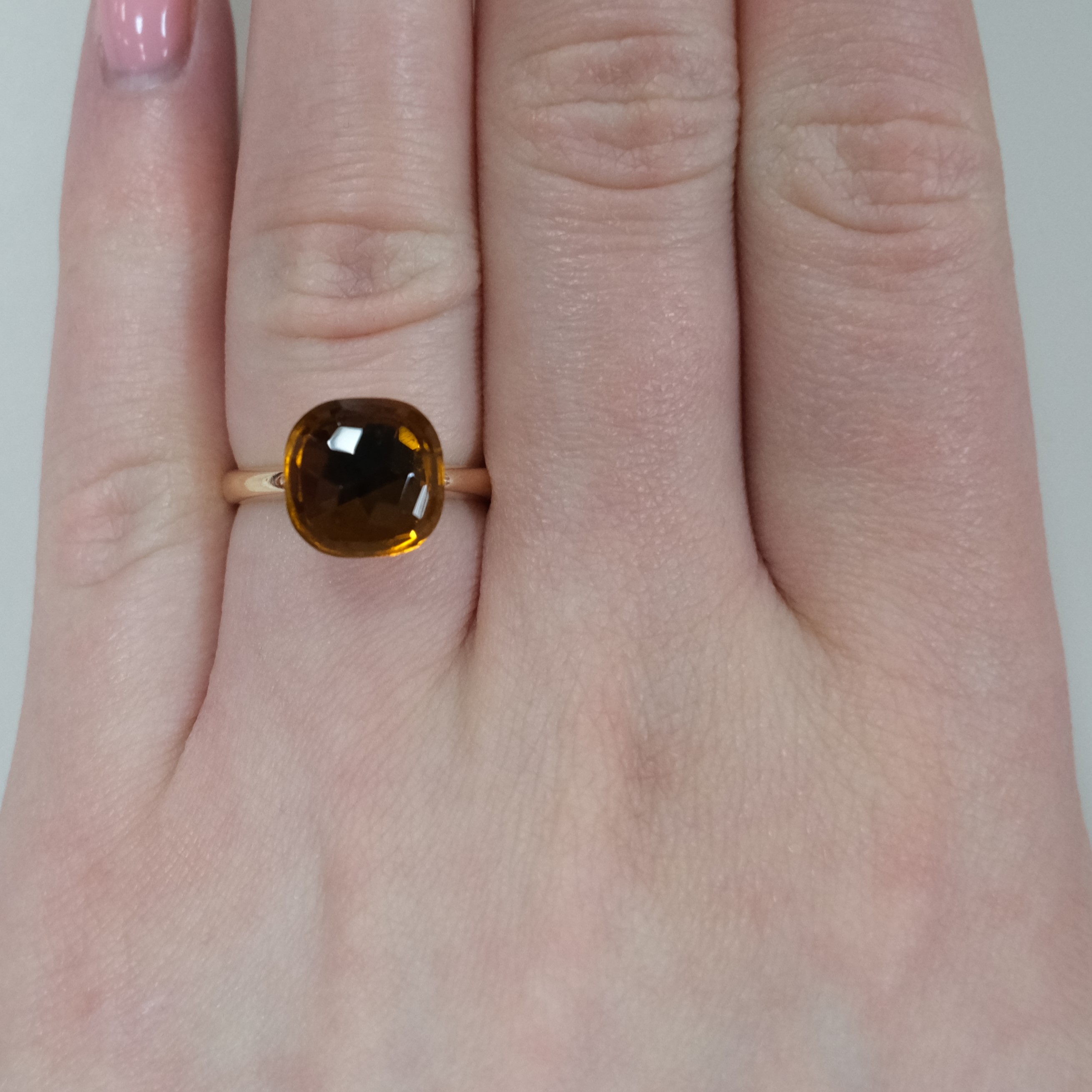 Серебряное кольцо с цитрином